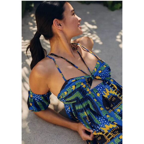 João Incerti for Anthropologie Strappy Bandeau Dress Size Medium - Picture 4 of 9